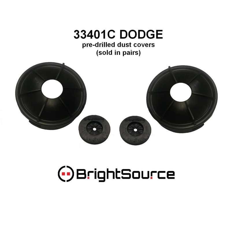 BrightSource Dodge/Ram Headlight Dust Caps, fits 2013-18 models (non projector)