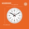 MARATHON 10 inch Silent Continuous-Sweep Analog Wall Clock (White)