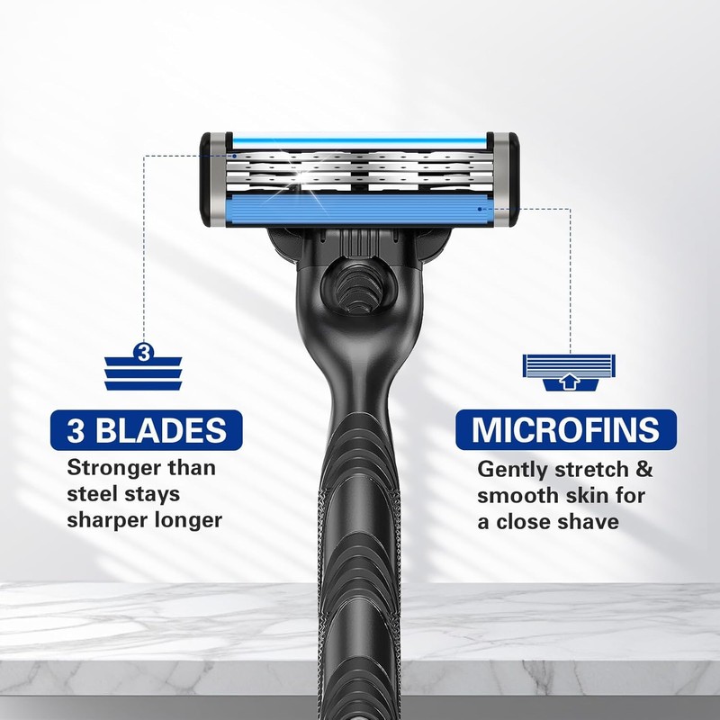 16 Count Razor Blade Refills, Shaving Razor Blades for Men