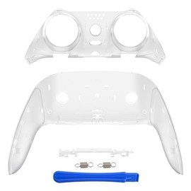 eXtremeRate Top Bottom Decorative Trim Shell Compatible with p s 5 Edge Controller DIY Replacement Front Back Clip Shell, Custom Glow in Dark - Green Plates Cover Compatible with p s 5 Edge Controller