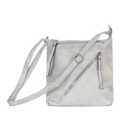 simaranda 20205 Women's Modern Shoulder Bag with Zip Shopper Bag with Adjustable Straps, gray, shoulder bag