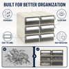 6-Pack Stackable Plastic Desktop Parts Storage Drawers with Labels