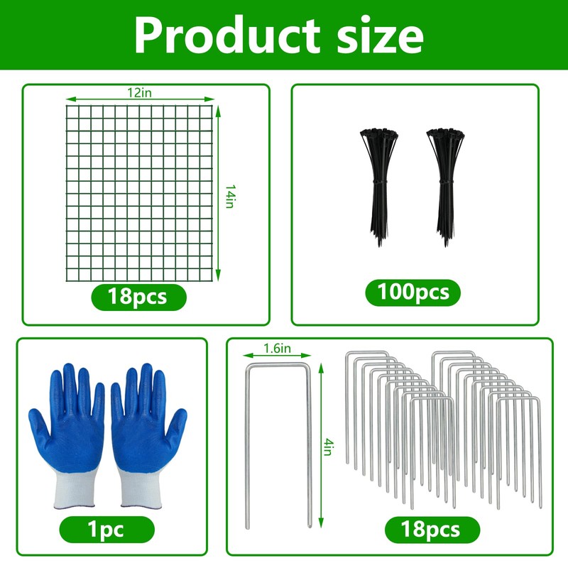 6 Pack Plant Protector, 12x14 Inch Metal Garden Cages for