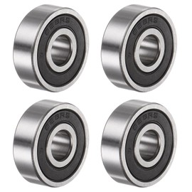 sourcing map 4pcs 628-2RS Deep Groove Ball Bearings, Chrome Steel Z3 Double Rubber Sealed Bearing 8mm x 24mm x 8mm