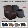 molasofa Loveseat Recliner Slipcover - 6 Pieces Stretch Leather Like
