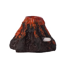 LIANNHUU, Mini Resin Volcanic Decor for 5/10 Gallon Fish Tank, Aquarium Volcano Ornament, Air Bubbler with Air Bubble Stone