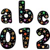 Creative Teaching Press Lowercase Letter Stickers, Dots on Black (4631)
