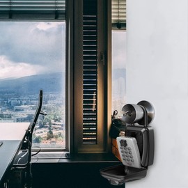 AWKAQUN Key Safe with 12 Digit Combination Code, Outdoor Waterproof Key Safe Outdoor Wall Mounted for Home Office Garage Factory