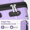 Udorich 3-in-1 V-Stripes PP Trolley Case Set, Fashionable Travel Luggage,