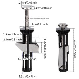 YTRUOYI Heavy Duty Toilet Seat Fastener Bolt Kit, Stainless Steel Toilet Seat Bolts, Universal Toilet Lid Seat Replacement Kit, 1 Pack