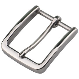 Mufeban1.5 Inches Stainless Steel Belt Buckle 1.3 Inches Single Prong Square Belt Buckles for Women Men (1.3 inches, Buckle5)
