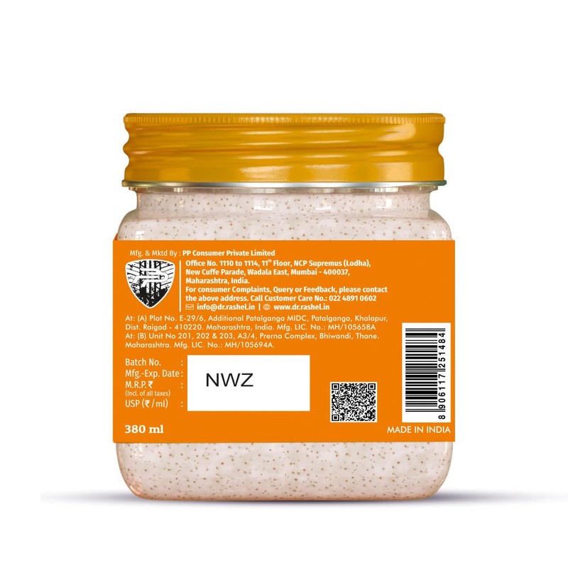 DR.RASHEL Exfoliator For Face & Body (Vitamin C Scrub, 380