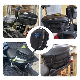 Motorcycle Bag,Waterproof Motorcycle Tail Bag Luggage Storage Bag Seat Bag Saddle Bags Multifunctional for most of Motorcycle Dirt Bike Dual Sport Enduro-Blue