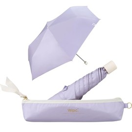 Wpc. RAH-2305-FP All-Weather Parasol, 100% Blackout, 100% UV Cut, UPF50+, Rain/Shine Dual Use, 19.7-inch (50 cm) Ribs, Slim, Compact, Simple, Solid Color, Pastel, Unisex, Commuting (Lavender)