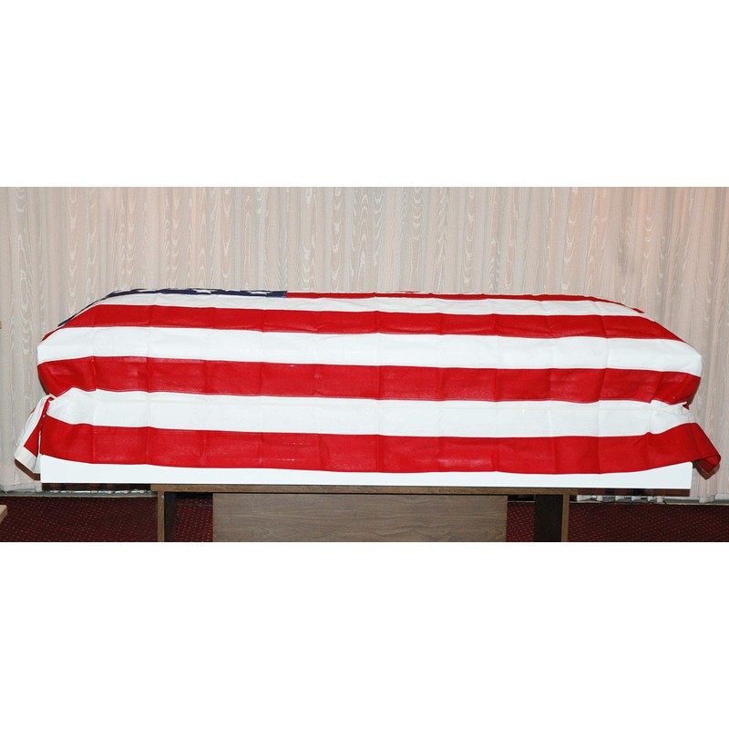 Generic Off White Adult Casket Flag Band for Military Funerals