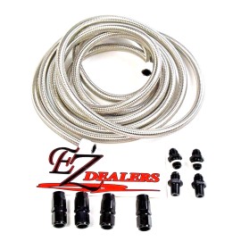 EZ-LINES Automatic Transmission Cooler Line Kit Premium -6 AN steel Braided 4R100 4R70W