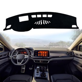 Car Dashboard Mat Fit for VW Atlas 2024 2025 Cross Sport Dashboard Cover Pad Accessories Anti-Slip Dash Mat Dashmat Center Console Sunshade Protective Carpet (with HUD)