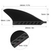 HUIOP surf fins, 4.6 Inch / 3 Inch Surfboard Fin