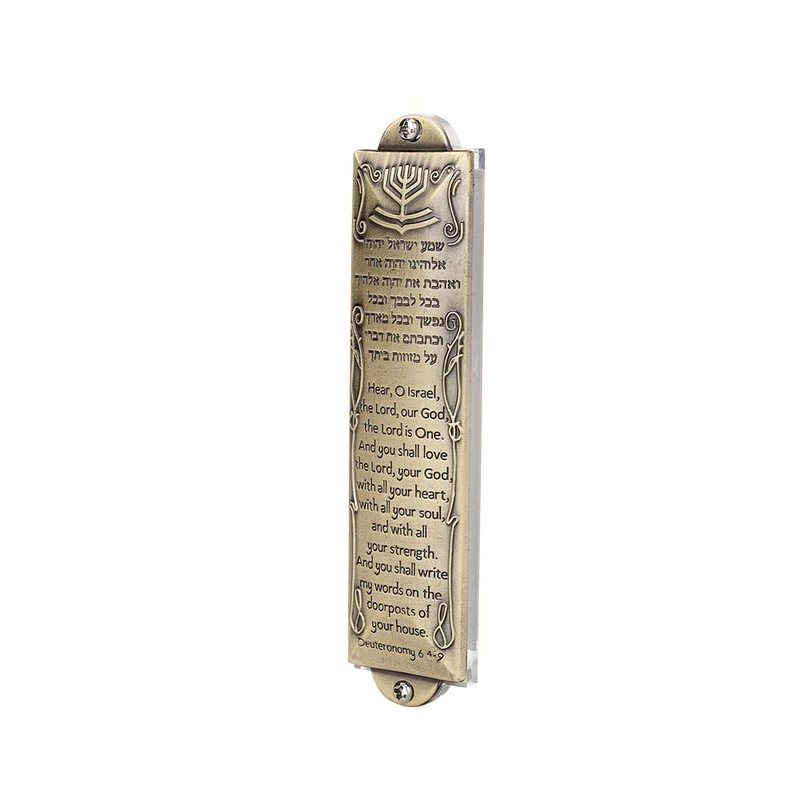 BRTAGG Mezuzah Case with Double Sided Tape, 13.5cm Tall, English