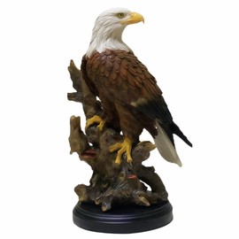 XICDAS 13 Inch Eagle Statue - Handcrafted Bald Eagle, Outdoor Decorations for Yard, Premium Eagle Decor for Home/Study/Living Room, Eagles Gifts for Men