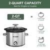 HEYNEMO 2 QT Small Slow Cooker, 3 Adjustable Temp, Upgraded