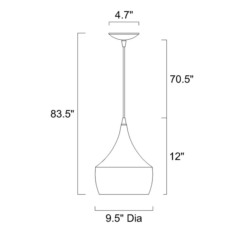 Edvivi 1-Light Pendant Light Modern Matte Black and Brushed Nickel