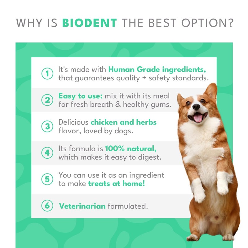 Natural PET Biodent Nutritional Supplement for Dogs, Chicken & Fine