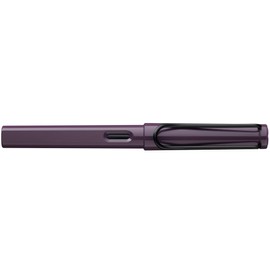Lamy Safari Violet-Blackberry Fountain Pen with Ergonomic Handle and Black Steel Nib in Width M - Robust ASA Plastic - Includes T 10 Blue Ink Cartridge, Right-Handed