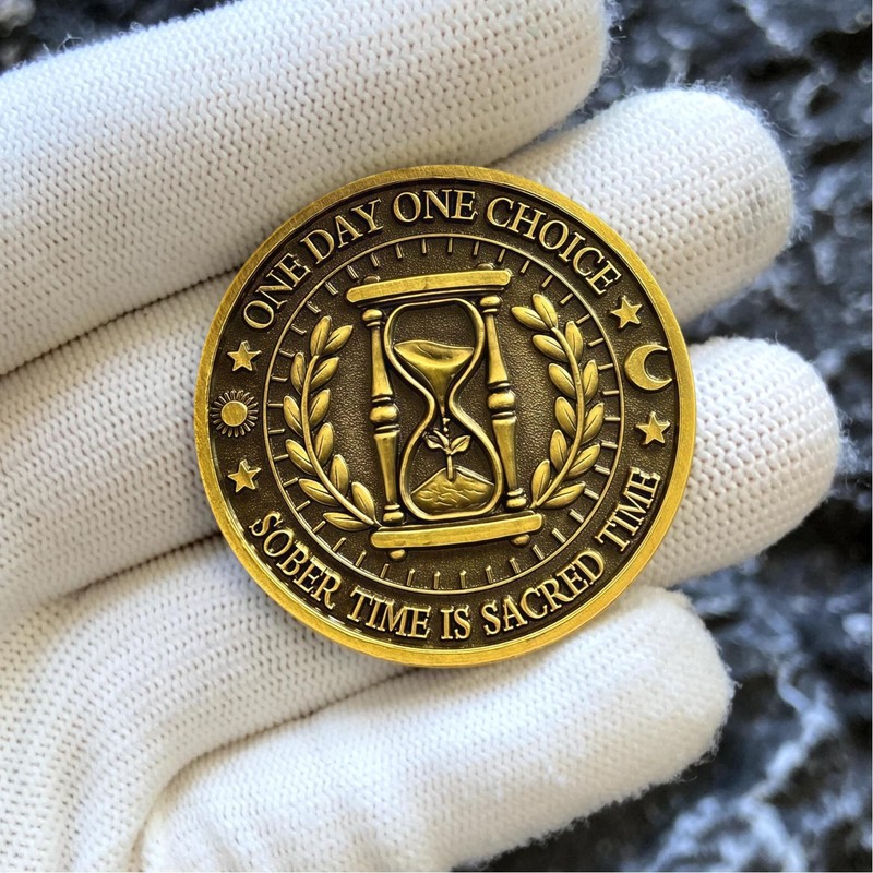 Sobriety Coin AA Medallion - to Thine Own Self Be