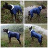Four-Legged Full Coverage Waterproof Dog Raincoat with Reflective Features Pet