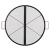 VEVOR X-Marks Fire Pit Grill Grate, Foldable Round Cooking Grate,