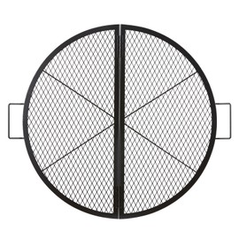 VEVOR X-Marks Fire Pit Grill Grate, Foldable Round Cooking Grate, Heavy Duty Steel Campfire BBQ Grill Grid with Handle and Support X Wire, Portable Camping Cookware for Outside Party, 36 Inch Black