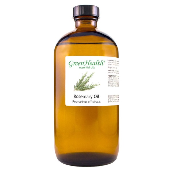Rosemary – 100% Pure Essential Oil – GreenHealth 16 fl oz (473 ml) Glass Bottle
