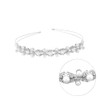 Csirnto Set of 2 Bridal Headband Faux Pearls Rhinestone Headband