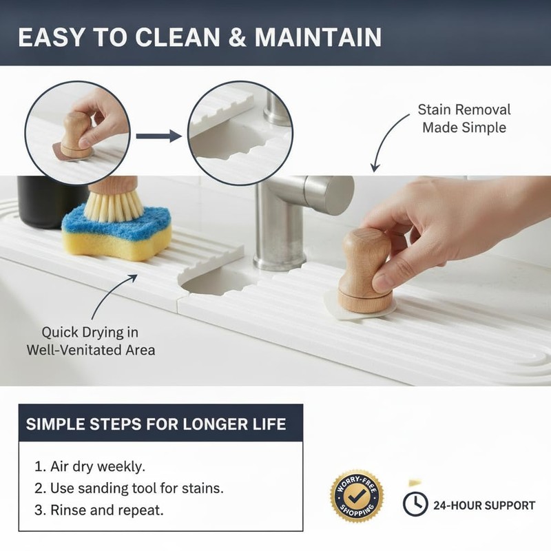 Faucet Mat for Kitchen Sink, Diatomite Stone Drying Sink Protectors,