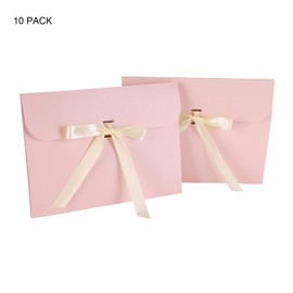 10pcs Gift Envelopes Large Envelopes with Ribbon Party Gift Bags Silk Scarf Packaging Box Invitation Cards Holder for Decoration Greeting Cards Thanksgiving Christmas New Year Wedding Birthday