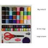 Sewing kit (64 Rolls) + Scissors + Ruler + Needle,