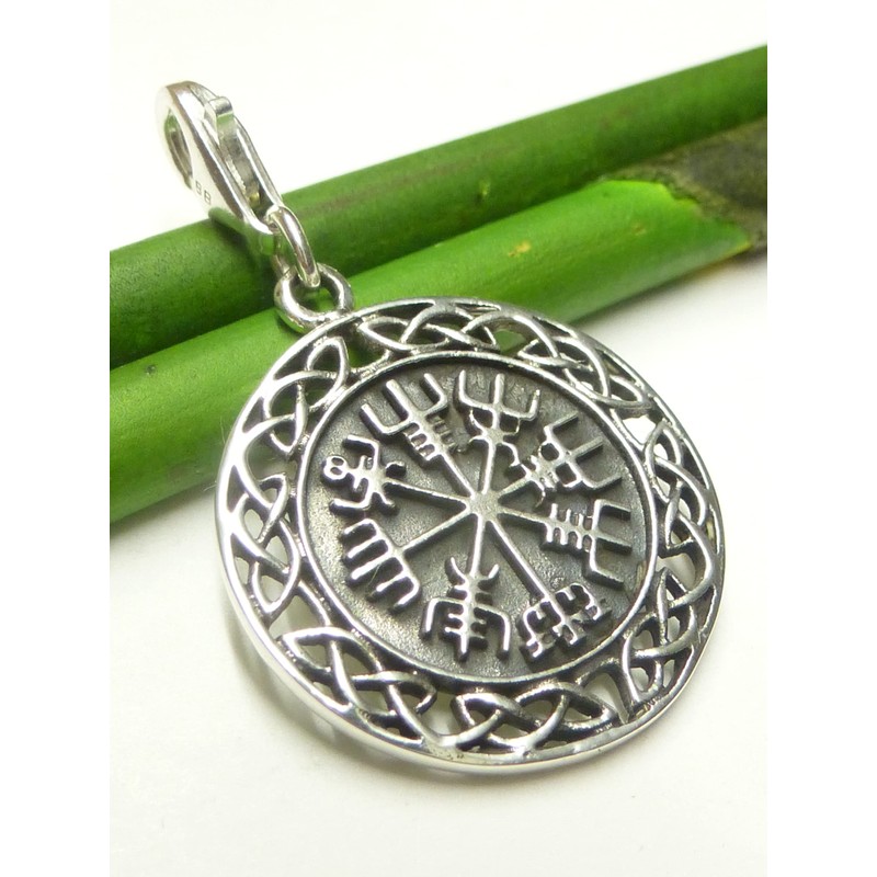 Silberschmuck - BG Sterling Silver Viking Compass Charm Gift Jewelry