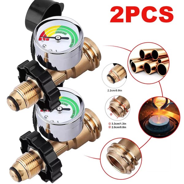 Unbranded 2PC LP Upgraded Propane Tank Gauge Level Indicator for