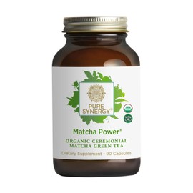 PURE SYNERGY Matcha Power | 90 Capsules | USDA Organic| Non-GMO | Vegan | Ceremonial-Grade | Japanese
