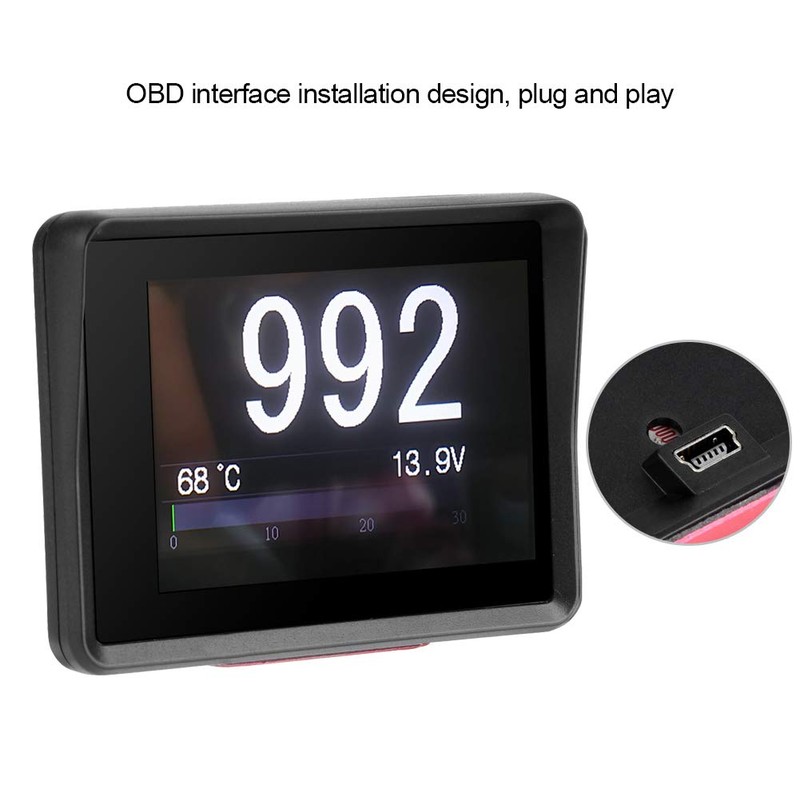 TKSE Car MultiFunction Meter, Car OBD MultiFunction Meter Digital Temperature