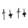 100pcs ALL Black Large Flange Blind Rivets, Aluminum, Flange Diameter