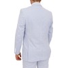 Emigre 42L Men's 100% Cotton Blue Striped Seersucker Suit