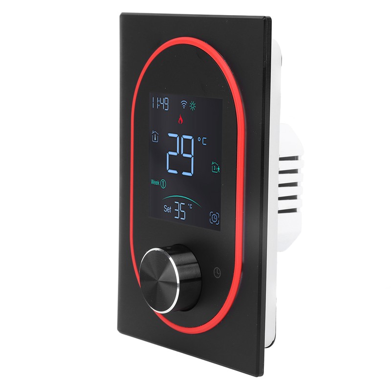 Smart Color Thermostat LCD Programmable Knob Control Touchscreen Water Heating