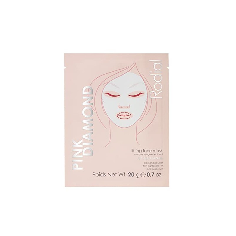 Caja de 4 mascarillas de elevación de diamante rosa
