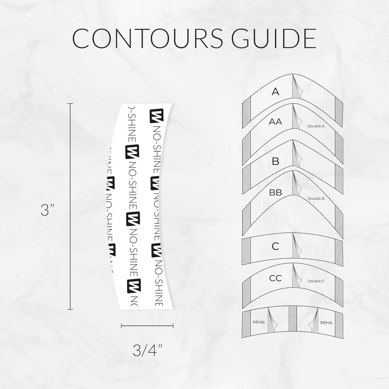 NO-SHINE TAPE CONTOURS AND MINIS C CONTOUR NO-SHINE 36PC/BAG