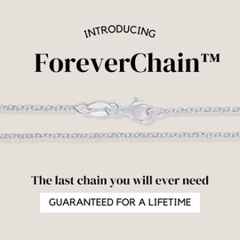 KISPER Solid 925 Sterling Silver Chain Necklace for Women Thin & Secure - Italian 1.6mm Diamond Cut Cable Link with Lobster Clasp - Made in Italy, 18 inches