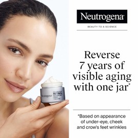 Neutrogena Rapid Wrinkle Repair Retinol Face Moisturizer – Fragrance-Free Anti-Aging Face Cream with Retinol & Hyaluronic Acid for Fine Lines, Wrinkles & Dark Spots, 1.7 oz
