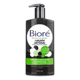 Limpiador Facial Bioré Carbón Activado Anti Puntos Negros 200ml