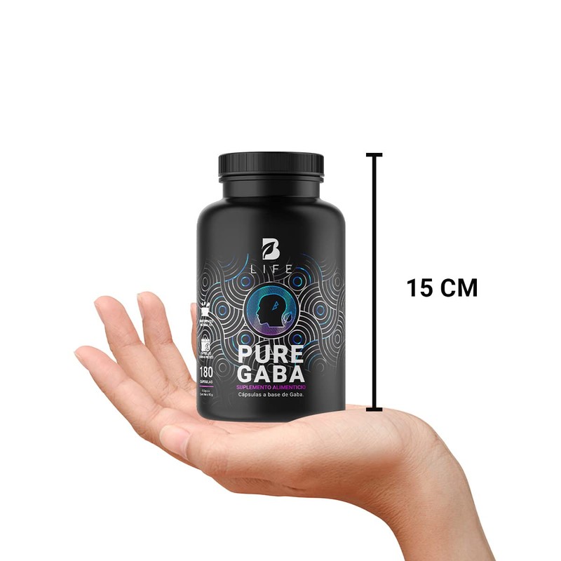 Gaba 500mg de 180 Cápsulas. Ingredientes naturales: Ácido Gamma Aminobutírico.